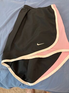 Nike Women’s Black and Pink Athletic Running Shorts